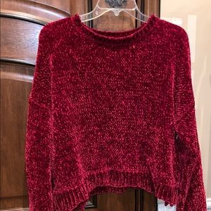 Zara red knit sweater size small